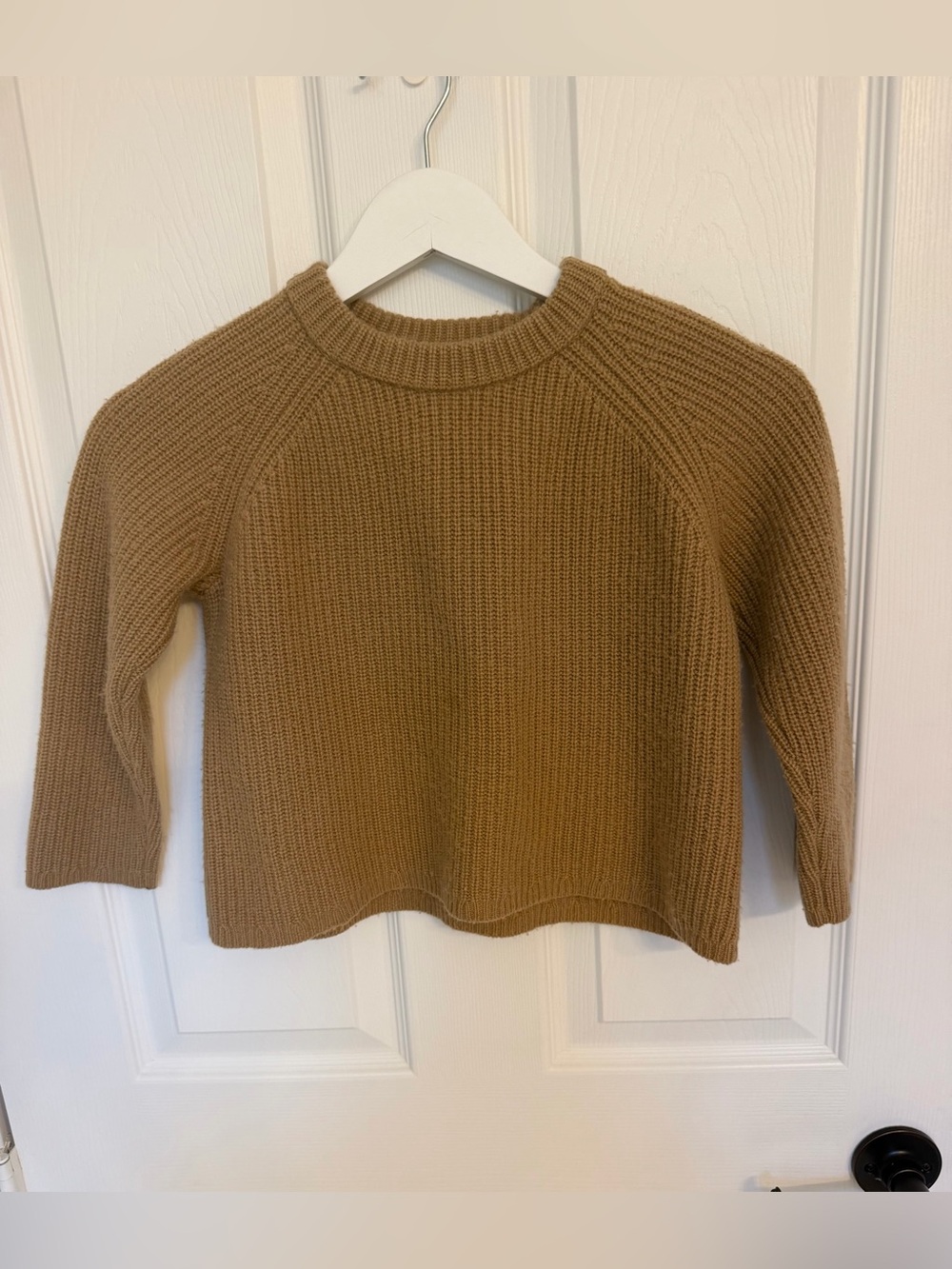 Jenni Kayne Kids' Fisherman Sweater Camel
Wool Cashmere 6-8 medium top